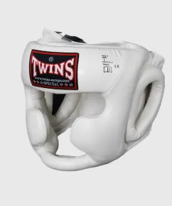 Casque de Boxe Twins Special Blanc - Protection Supérieure